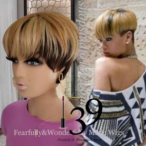 Sexy 100%human   hair pixie cut  wig
